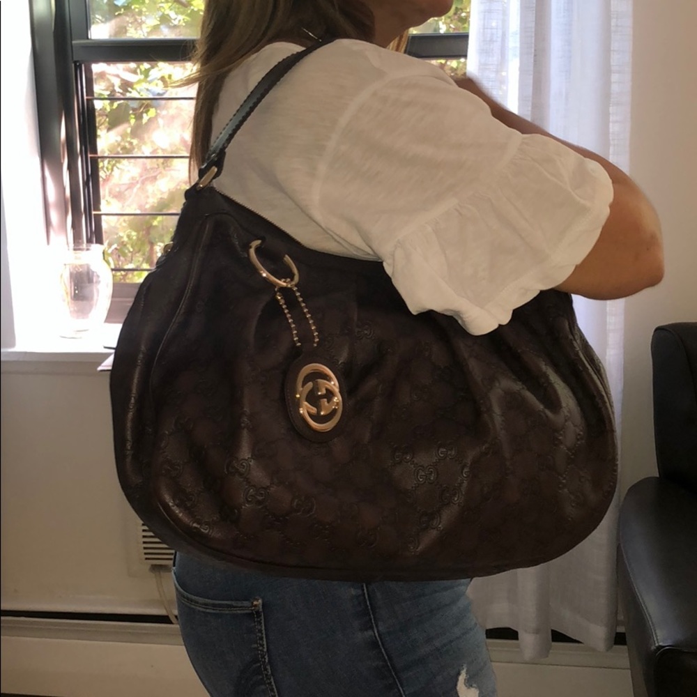 Brown Leather Gucci Bag-. - Picture 6 of 8